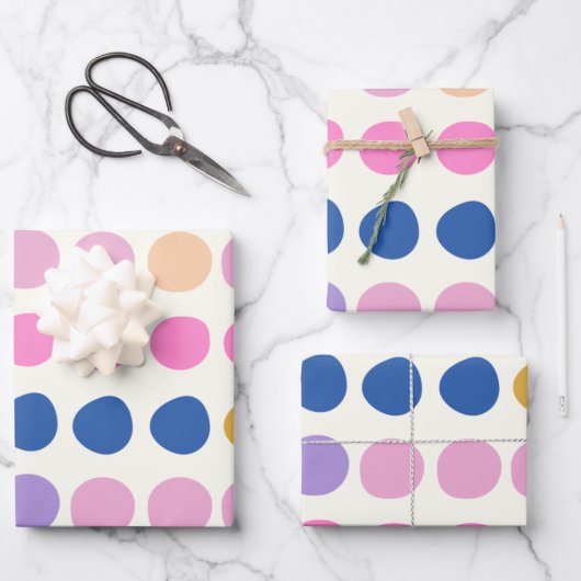 Cute Colorful Stippen Scandinavian Pattern Inpakpapier Vel (Voorkant)