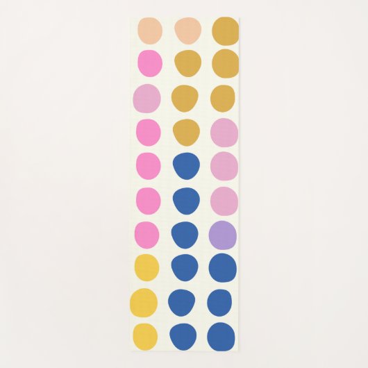 Cute Colorful Stippen Scandinavian Pattern Yogamat (Voorkant)