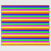 Cute Colorful Striped Cadeaupapier (Vlak)