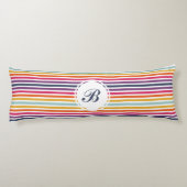 Cute Colorful Striped Pattern Lichaamskussen (Achterkant)