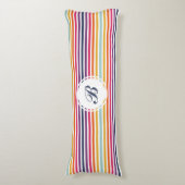 Cute Colorful Striped Pattern Lichaamskussen (Voorkant Verticaal)