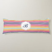 Cute Colorful Striped Pattern Lichaamskussen (Voorkant)