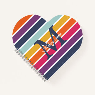 Cute Colorful Striped Pattern Notitieboek