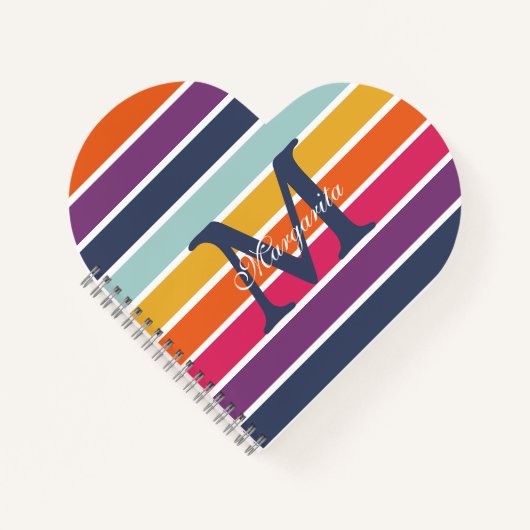 Cute Colorful Striped Pattern Notitieboek (Voorkant)