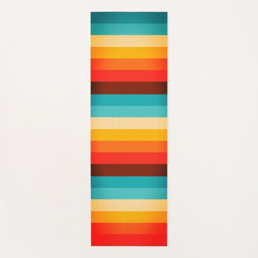 Cute Colorful Striped Pattern Yogamat (Voorkant)