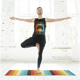 Cute Colorful Striped Pattern Yogamat
