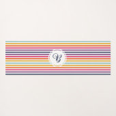 Cute Colorful Striped Pattern Yogamat (Achterkant (horizontaal))