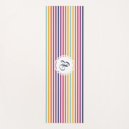 Cute Colorful Striped Pattern Yogamat