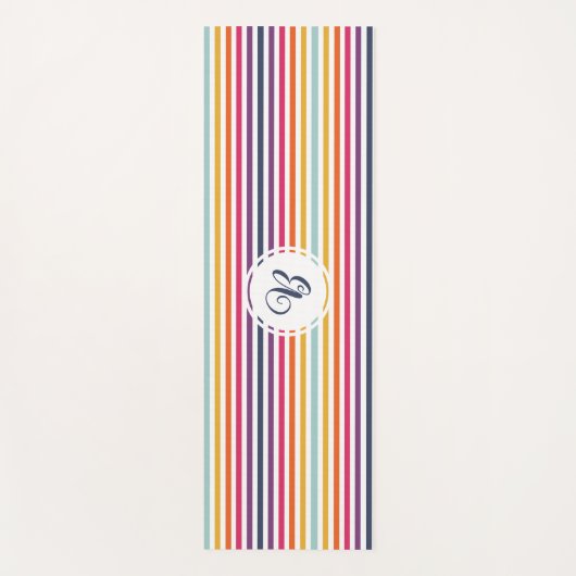 Cute Colorful Striped Pattern Yogamat (Voorkant)