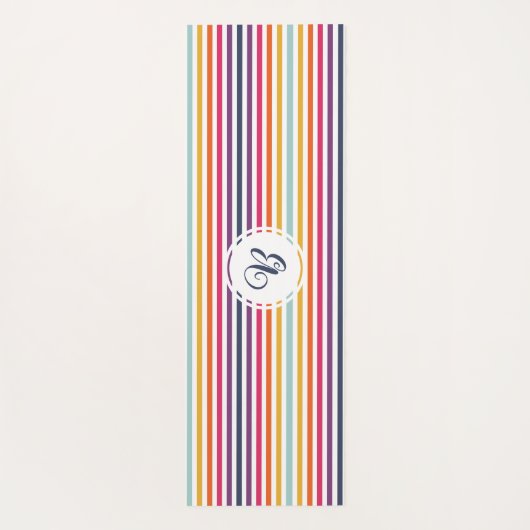 Cute Colorful Striped Pattern Yogamat (Achterkant)