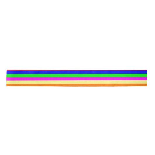 Cute Colorful Striped Satijnen Lint (Voorkant)