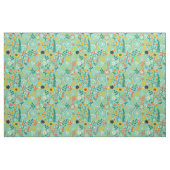 Cute Colorful Stylied Retro Flowers Pattern Stof (Yard (91,4 cm))