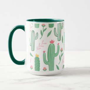 Cute Colorful Succulent Cactus Pattern Mok