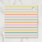 Cute Colorful Summer Stripes Personalized Gift Lab Bedankjes Labels (Achterkant)