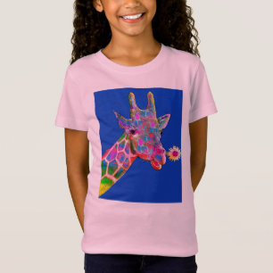 Cute Colorful Sunflower Giraffe T-shirt