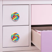 Cute Colorful Sweet Snoep Rainbow Lollipop Keramische Knop