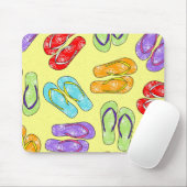 Cute Colorful Teenslippers Print - Geel Muismat (Met muis)