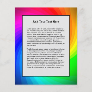 Cute Colorful Tie Dye Rainbow Swirl Art Patroon Flyer