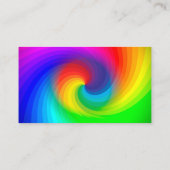 Cute Colorful Tie Dye Rainbow Swirl Art Patroon Plaatskaartje (Achterkant)