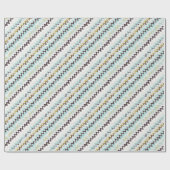 Cute colorful turkooizen abstract patroonmonogram cadeaupapier (Vlak)