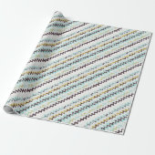 Cute colorful turkooizen abstract patroonmonogram cadeaupapier (Uitgerold)