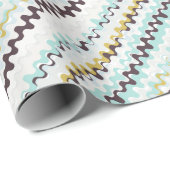 Cute colorful turkooizen abstract patroonmonogram cadeaupapier (Rol Hoek)