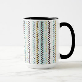 Cute colorful turkooizen abstract patroonmonogram mok