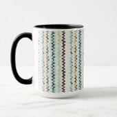 Cute colorful turkooizen abstract patroonmonogram mok (Links)