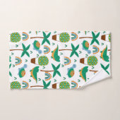 Cute Colorful Turtle Alligator Rainbow Patroon Bad Handdoek (Handdoek)