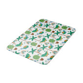 Cute Colorful Turtle Alligator Rainbow Patroon Badmat (Gekanteld)