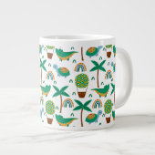 Cute Colorful Turtle Alligator Rainbow Patroon Grote Koffiekop (Voorkant rechts)