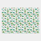 Cute Colorful Turtle Alligator Rainbow Patroon Inpakpapier Vel (Voorkant 3)