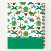Cute Colorful Turtle Alligator Rainbow Patroon Notitieboek (Achterkant)