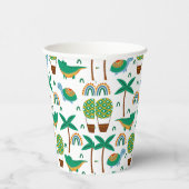 Cute Colorful Turtle Alligator Rainbow Patroon Papieren Bekers (Rechts)
