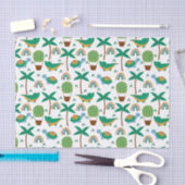 Cute Colorful Turtle Alligator Rainbow Patroon Tissuepapier (Craft)