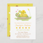 Cute Colorful Turtle Baby Shower Invitations Kaart (Voorkant / Achterkant)