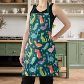 Cute Colorful Tyrannosaurus Rex Dinosaur Pattern Schort