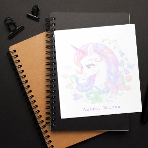 Cute Colorful Unicorn Girly Notitieblok