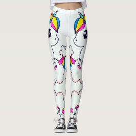 Cute Colorful Unicorn Kawaii Love Leggings