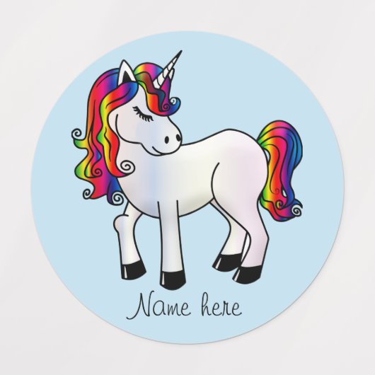 Cute Colorful Unicorn Labels (Design 2)