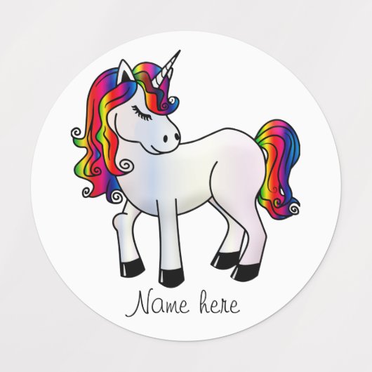 Cute Colorful Unicorn Labels (Design 1)