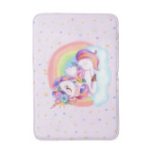 Cute Colorful Unicorn Rainbow Badmat (Voorkant Verticaal)