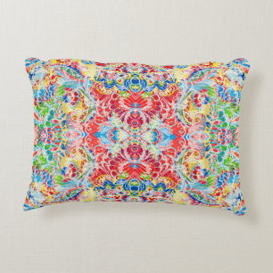 Cute colorful vintage floral accent kussen