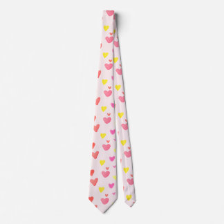 Cute Colorful Watercolor Hearts Pattern   Stropdas