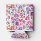 Cute Colorful Watercolor Rainbows Blikjeskoeler (Achterkant)