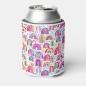 Cute Colorful Watercolor Rainbows Blikjeskoeler (Blikje Achterkant)