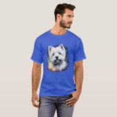 Cute Colorful White West Highlanderrier Westie Wat T-shirt (Voorkant volledig)