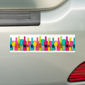 Cute colorful wijnflespatroon bumpersticker (Op auto)
