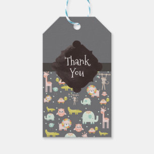 Cute Colorful Wild Animals Nursery Art Hartelijk d Cadeaulabel