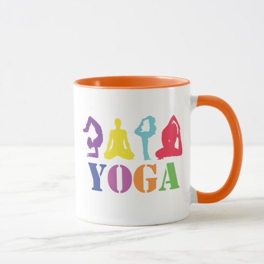Cute Colorful Yoga Design Mok (Rechts)